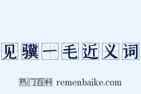 见骥一毛近义词是什么意思的图片